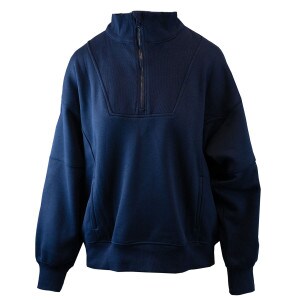 Women's 1/4 zip panel sweatshirt navy - school colors collection